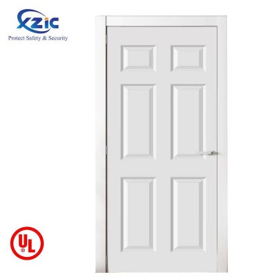 Six Panel White Primer Wooden Fire Rated Door Manufacturer